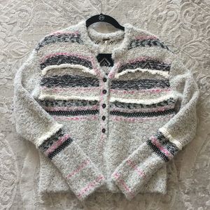 SALE 🌈🌈Free people grey and pink knit sweater